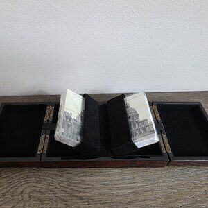 2006 Bombay Canada Lacquer Box Double Pop Up Playing Cards Set